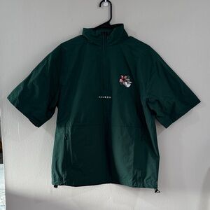 NWT Malbon Forest Green half zip Wind shirt golf